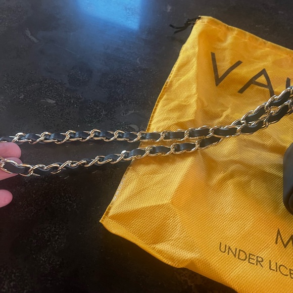 Valentino by Mario Navy and Bronze Crossbody Bag with Chain Strap - Picture 5 of 8